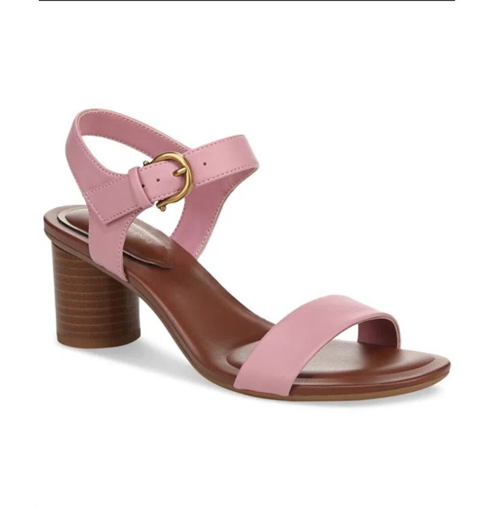 Giani Bernini Hadley Blush Pink Block Heel Sandals 9.5 NIB
